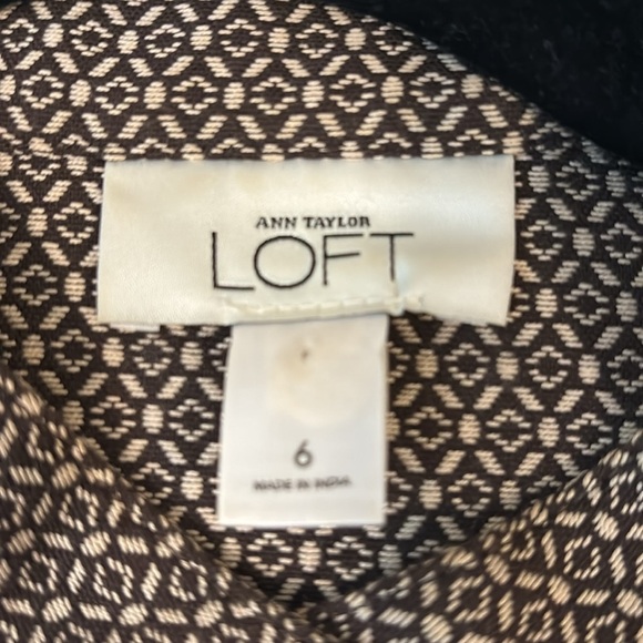 Loft Brown/Beige Jacket, Size 6 - Picture 10 of 11